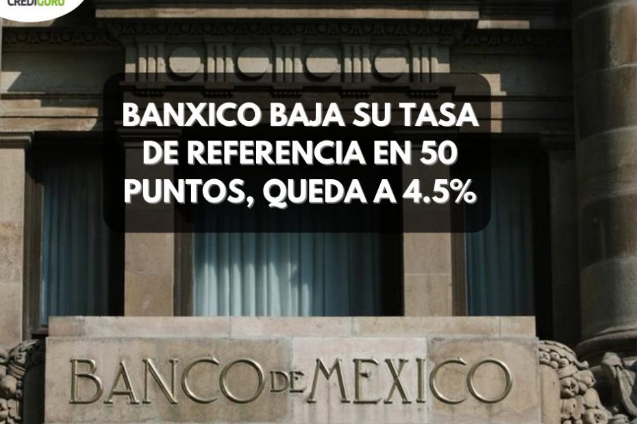 BANXICO BAJA TASA 50 PUNTOS